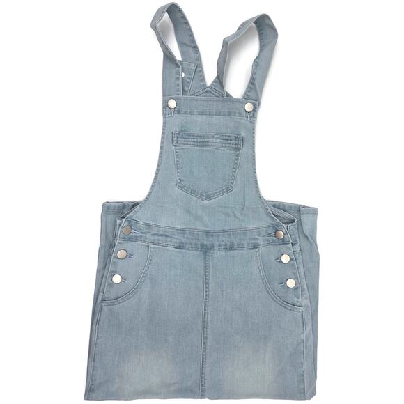 Denim Overall Dress Light Indigo Blue The Esther Women’s Small Boutique Fashion - Picture 13 of 14